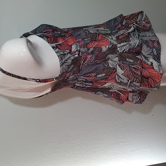 GAP Women's Fancy Crop Top-Fall Color Feathers-Ruffles-Adjust Straps-NWOT-Sz S - Picture 7 of 17